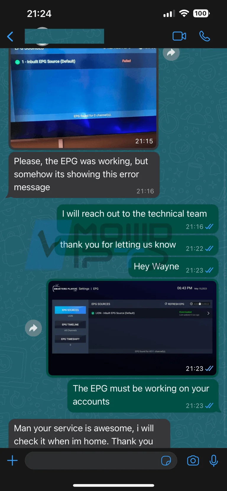 Customer feedback and testimonials for IPTV Suisse services