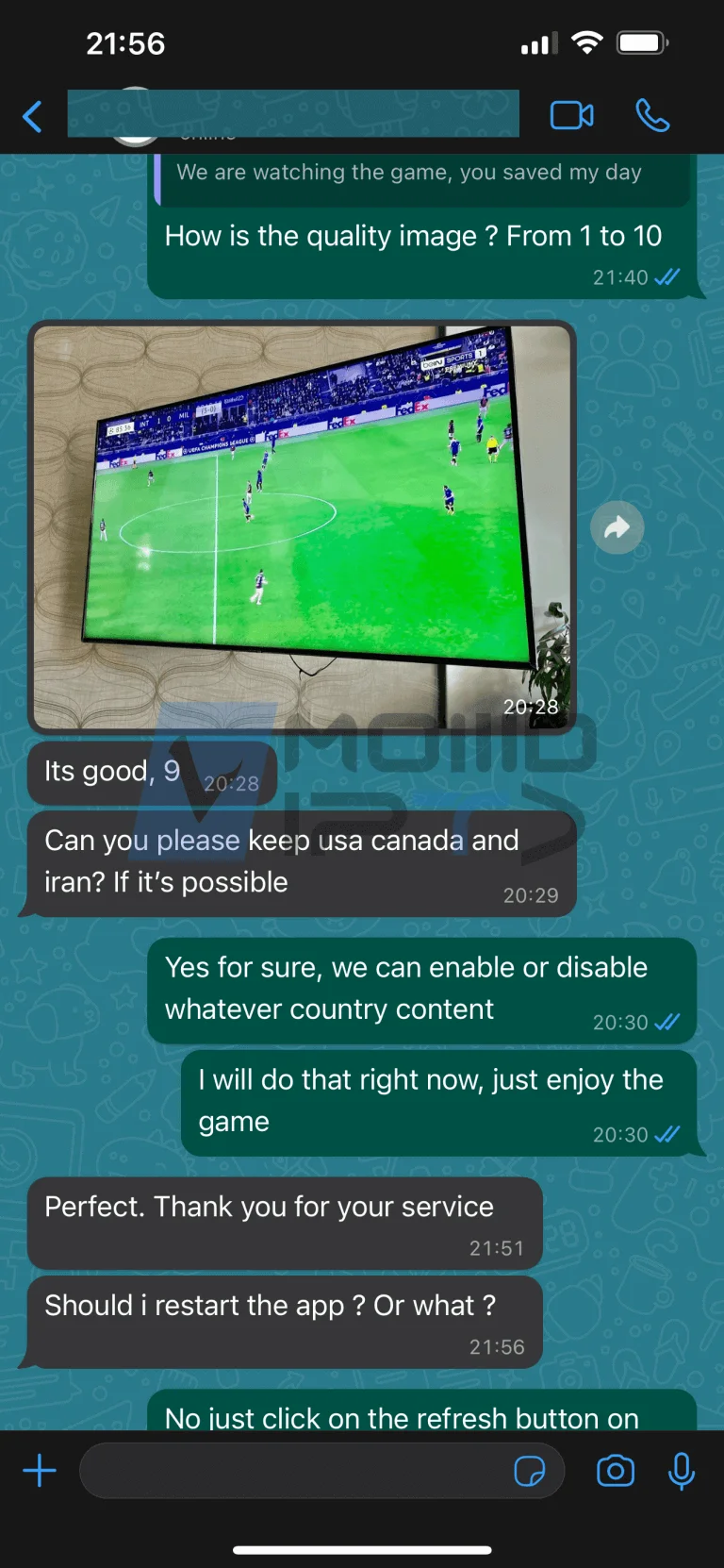 Customer feedback and testimonials for IPTV Suisse services